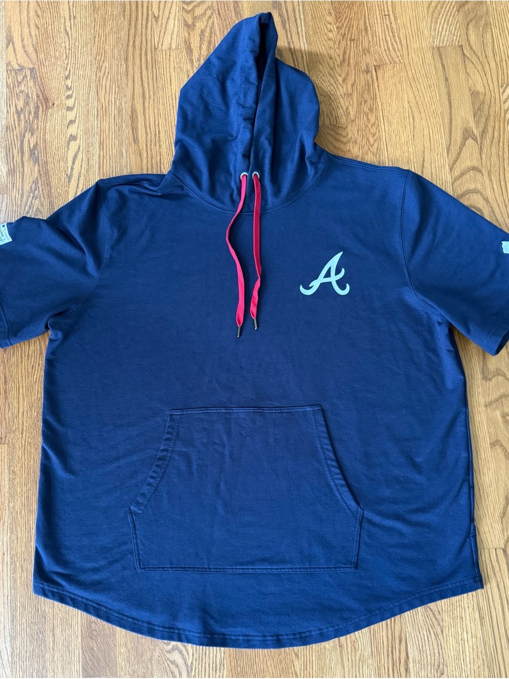 Baseballism MLB Atlanta Braves Short Sleeve Hoodie Men’s  XXXL Navy Pullover